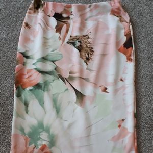 Marks & Spencers Floral stretchy skirt.